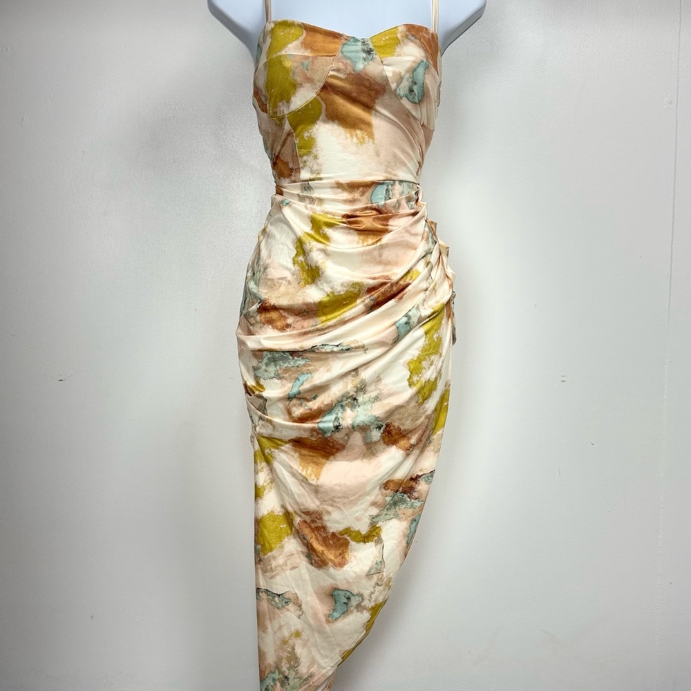 Elegant Multicolor Strapless Dress